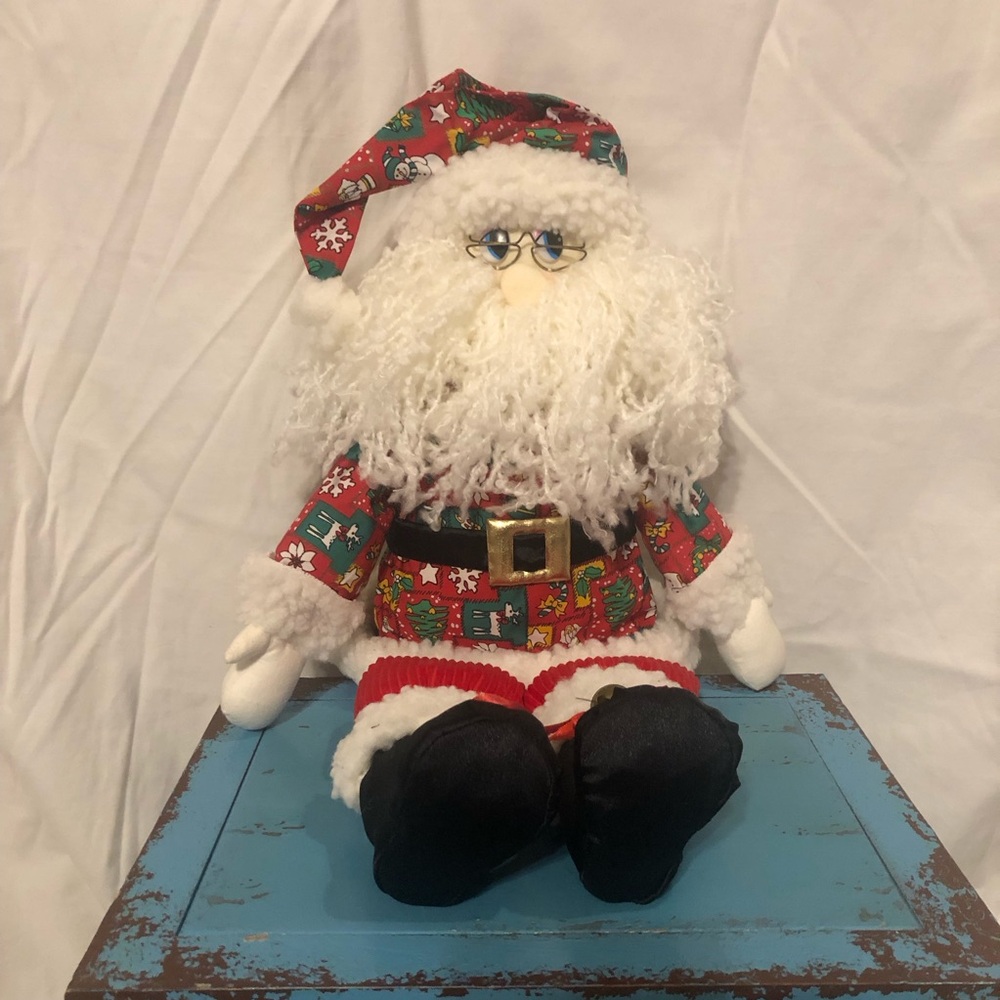 Vintage 1995 Santa Joelson Industries Plush Christmas  Holiday Home Decor 24” T